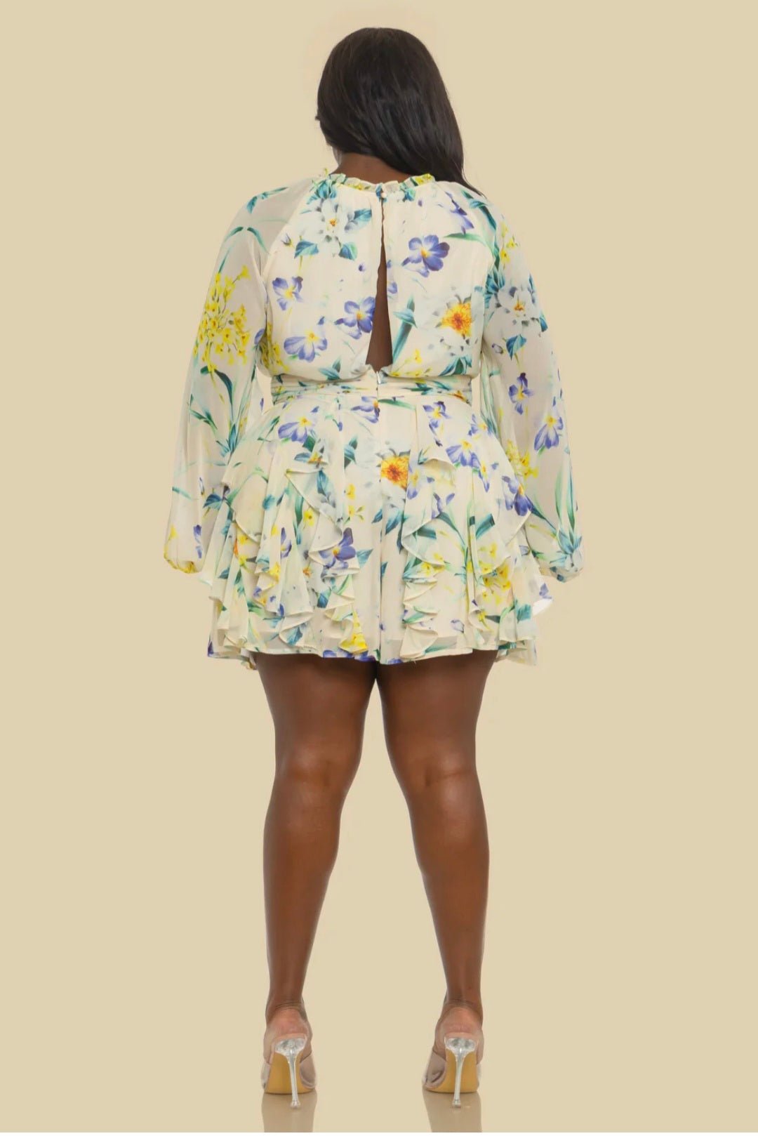 Combi Short Floral - X - Elles973Shop